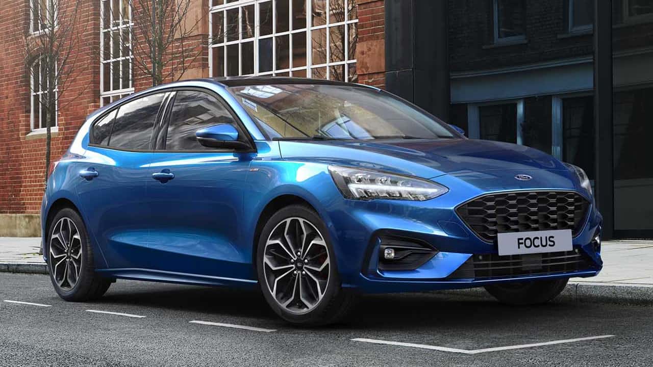 Blue Ford Focus Exterior Front Static