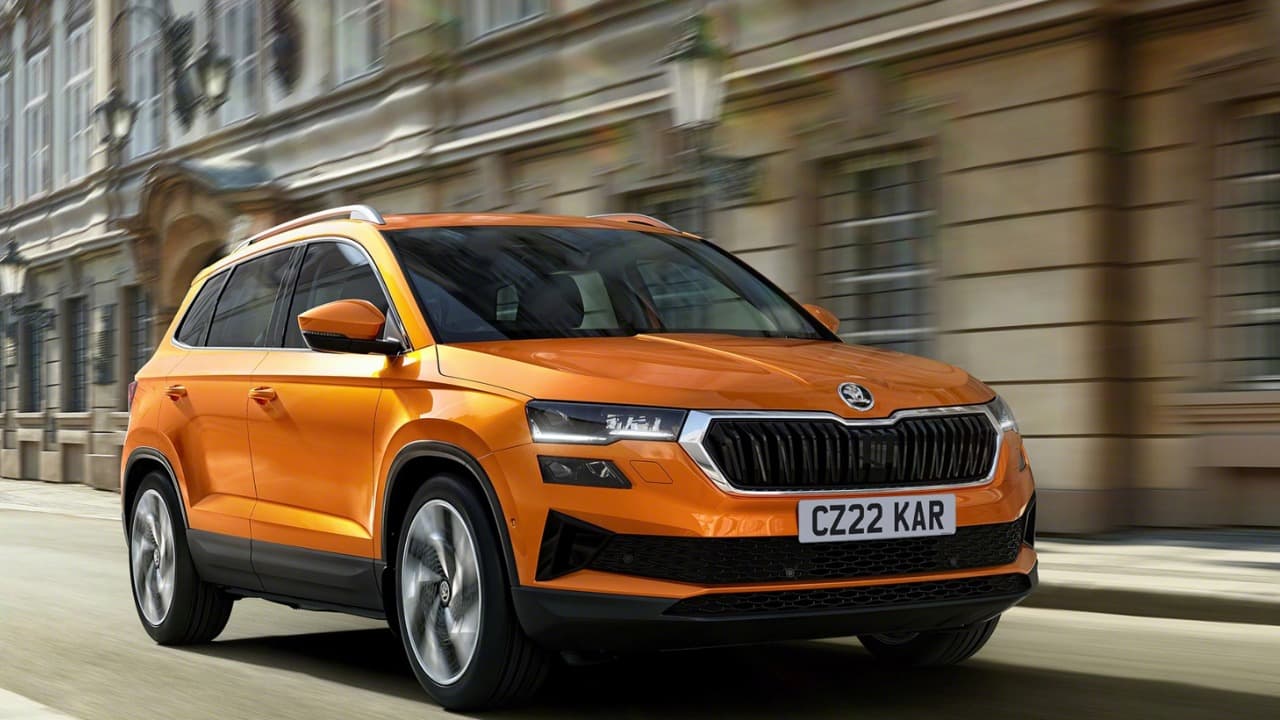 Orange Skoda Karoq