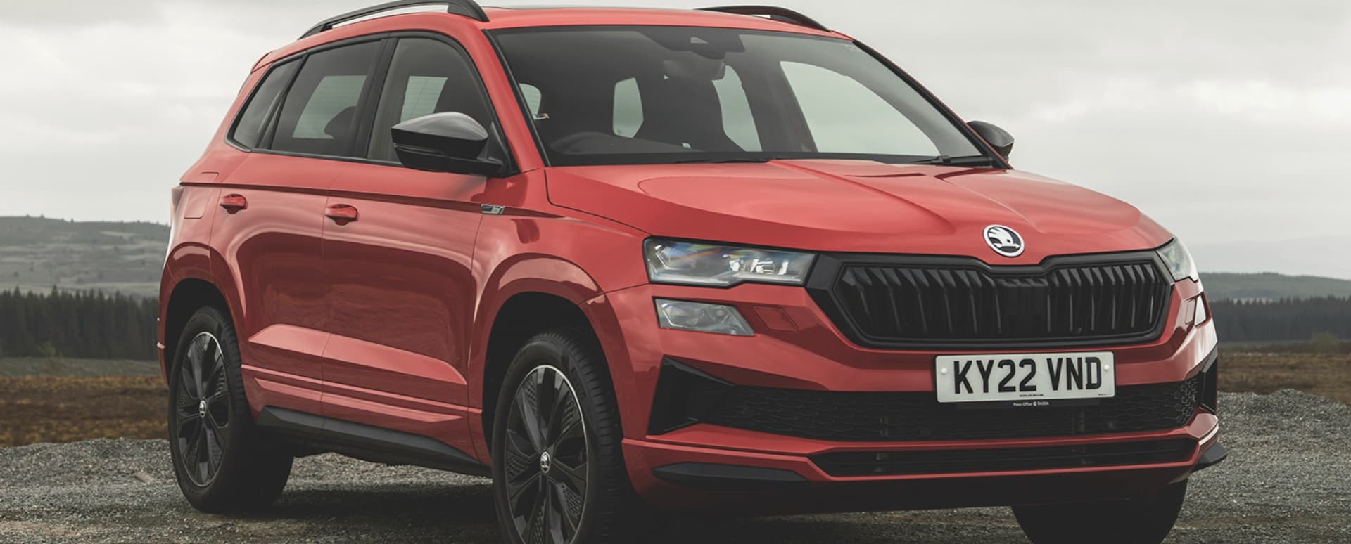 Red Skoda Karoq