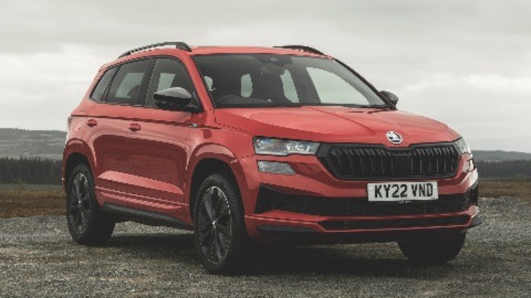 Red Skoda Karoq