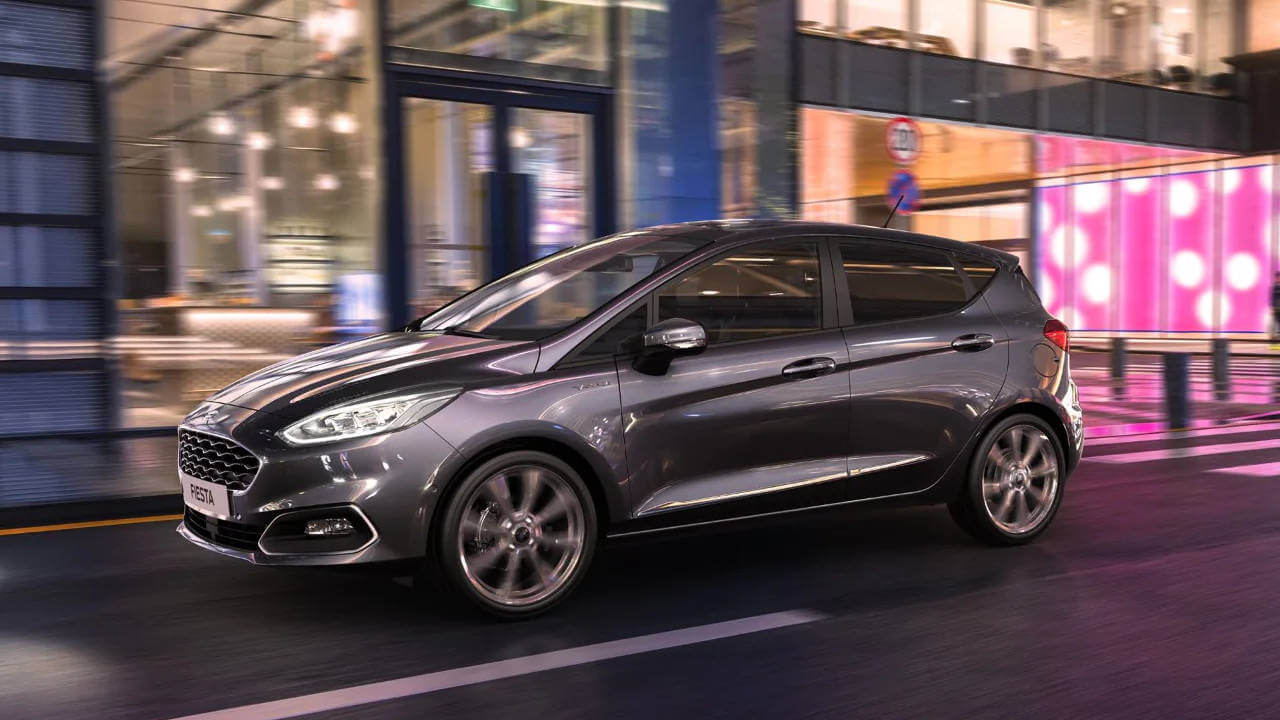 Grey Ford Fiesta hybrid