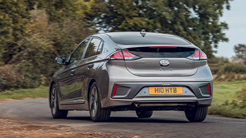 Hyundai IONIQ driving in countryside