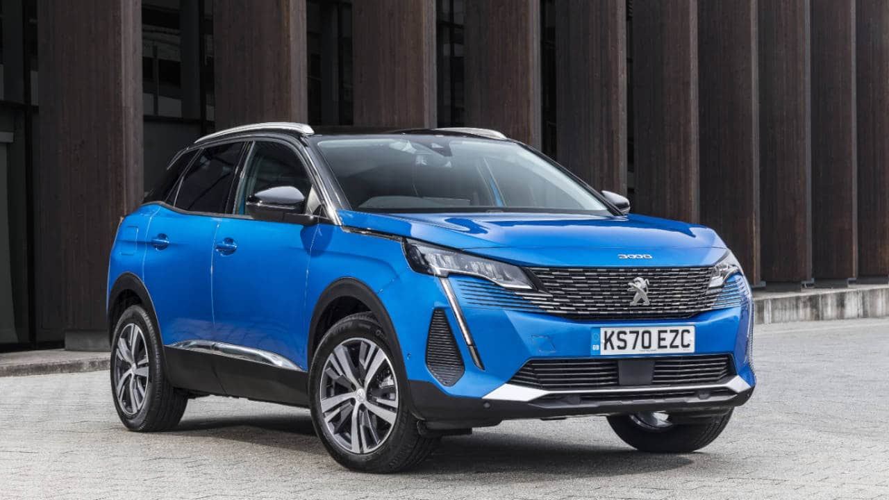 Blue Peugeot 3008 SUV