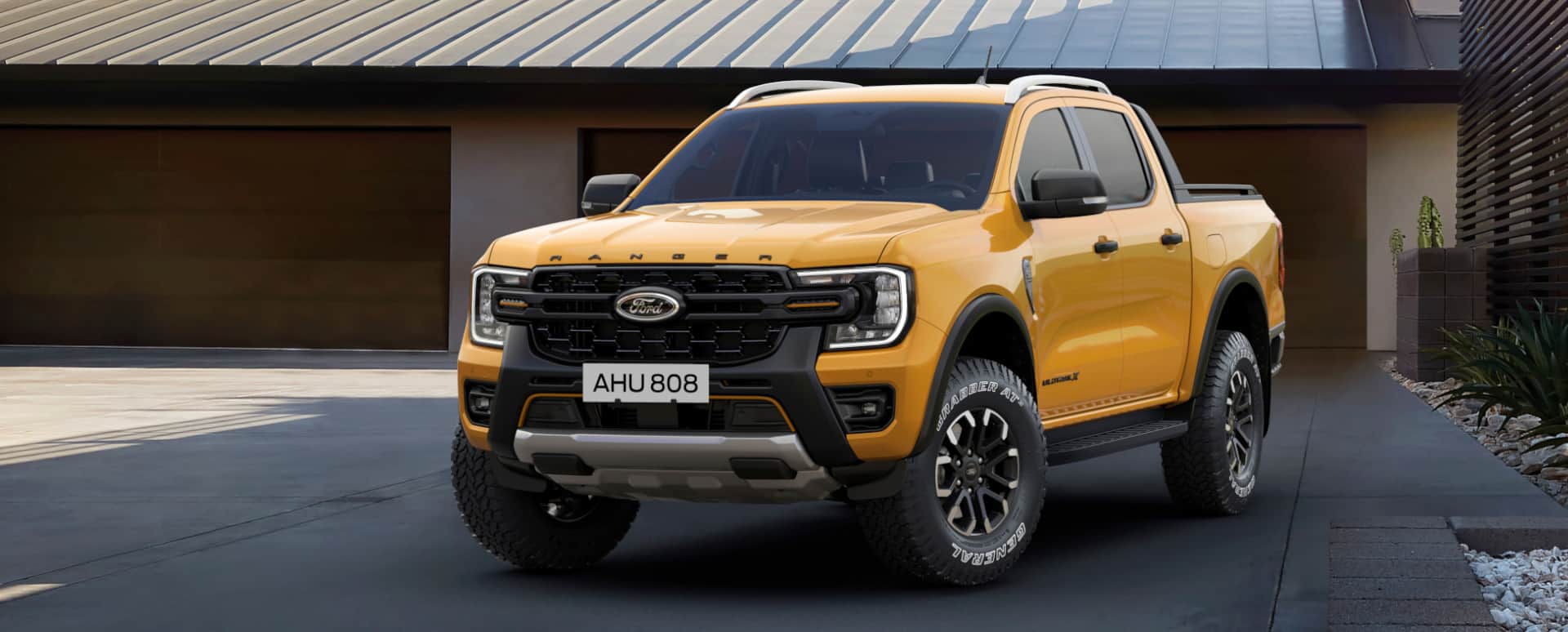 Ford Ranger Wildtrak X Yellow Parked