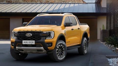Ford Ranger Wildtrak X Yellow Parked