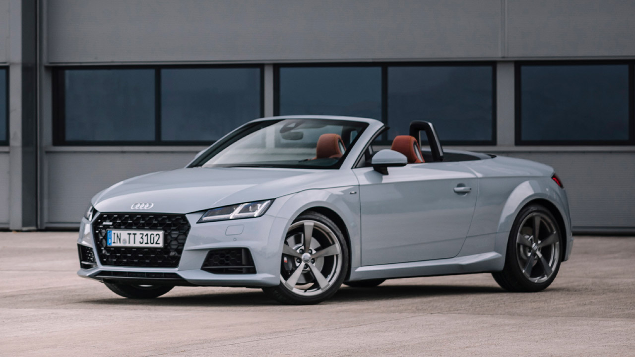 Grey Audi TT, parked