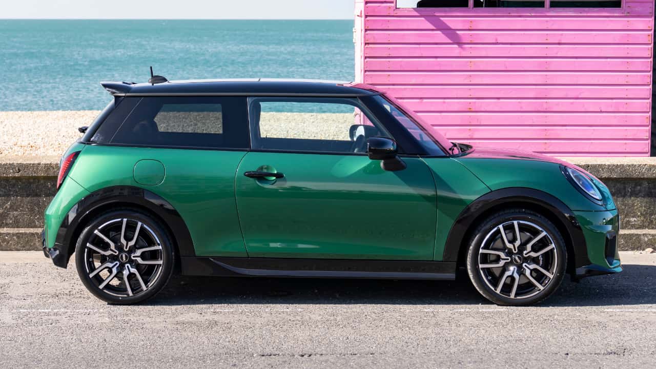 MINI Cooper S Parked Next to Beach in Green
