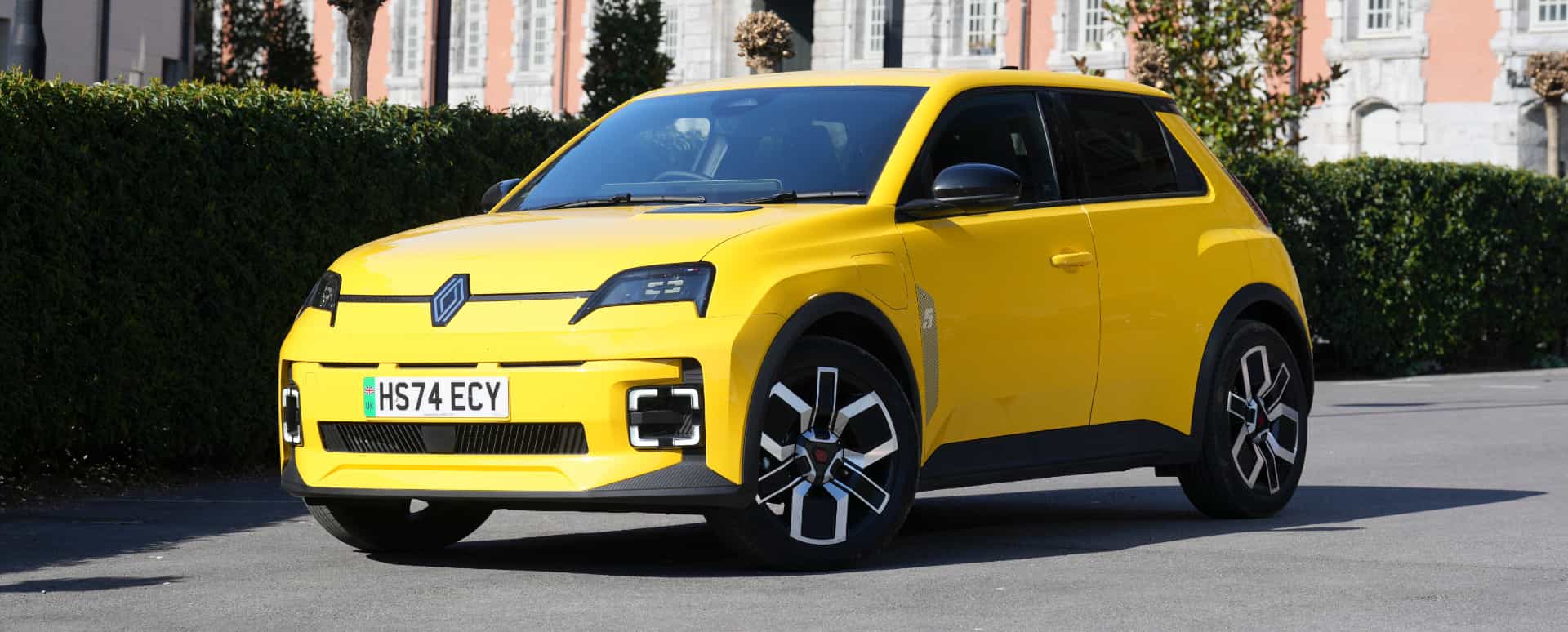 Renault 5 in Yellow Parked at an Angle