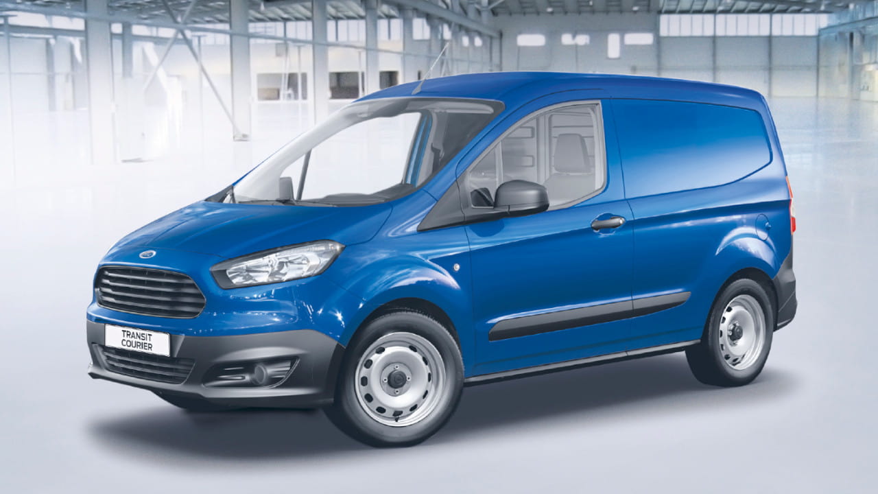 Blue Ford Transit Courier Exterior Front