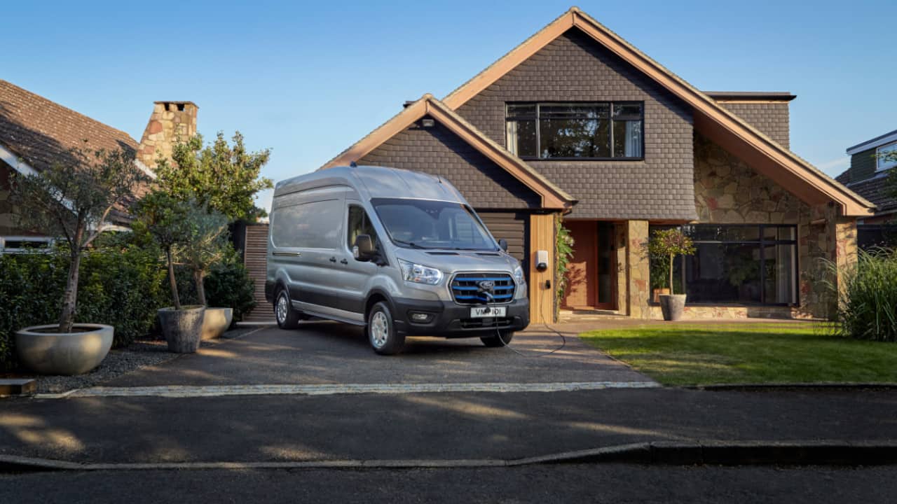 Ford E-Transit at Home