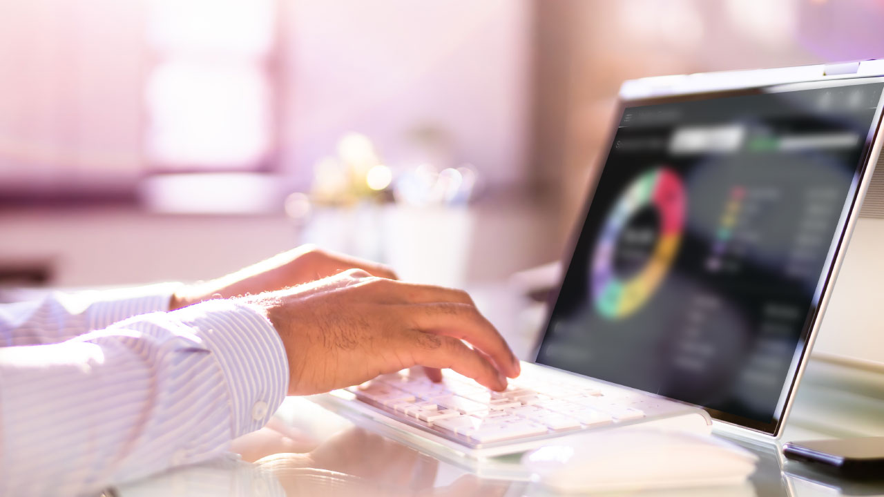 Person checking on credit score on a computer