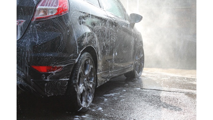 car being washed