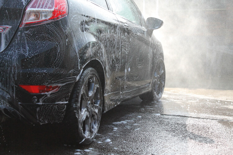car being washed