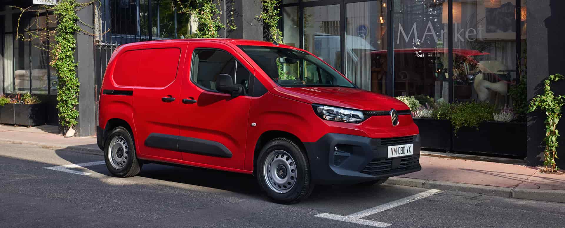 Citroen Berlingo in Red Parked