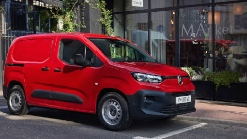 Citroen Berlingo in Red Parked