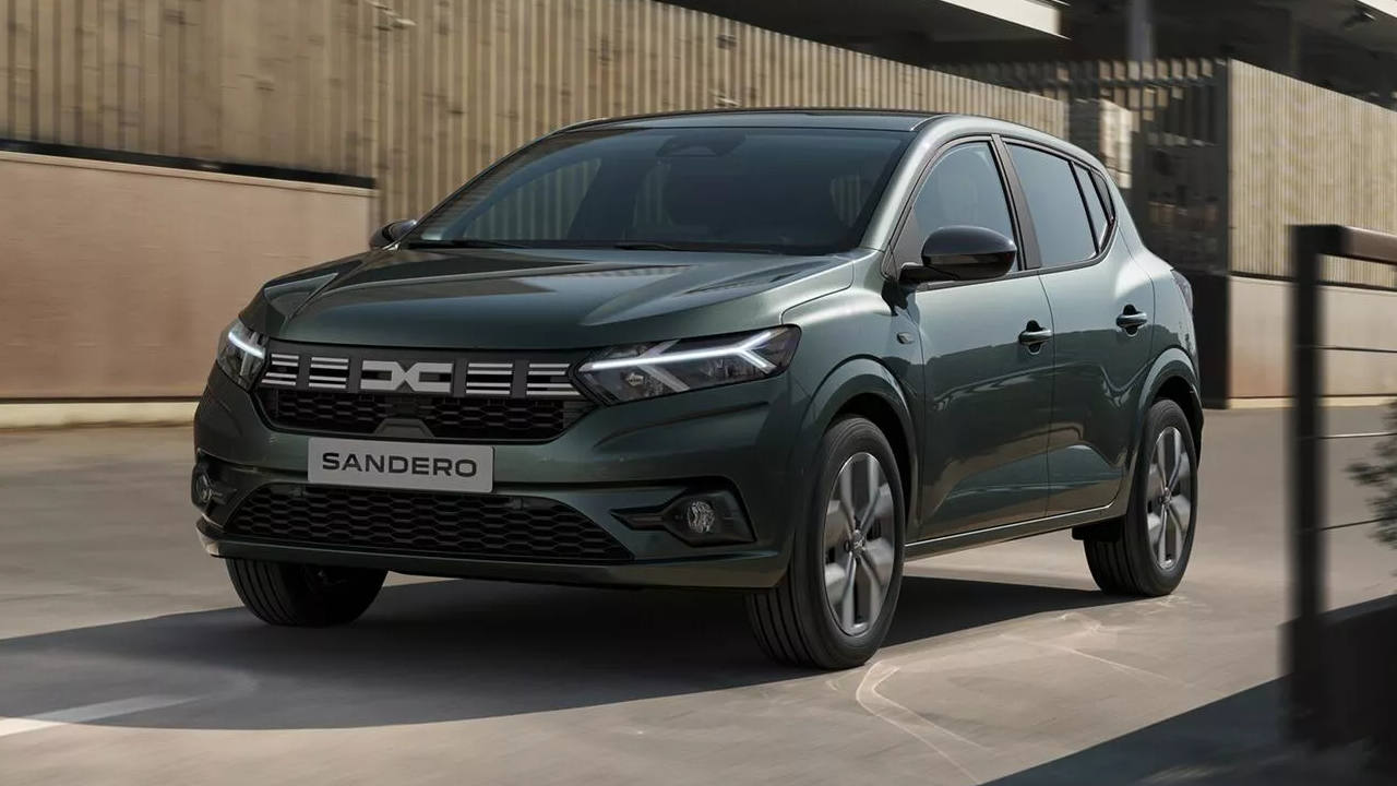 Green Dacia Sandero Parked On Roadside