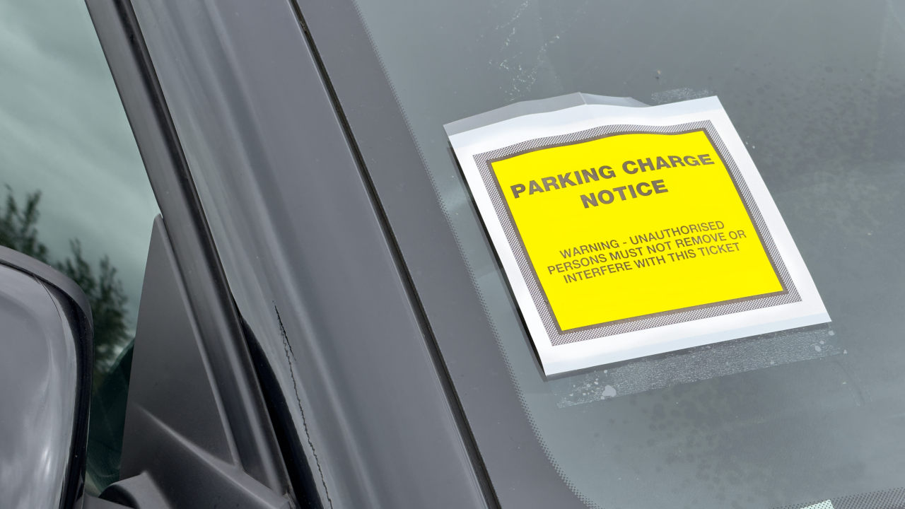Parking Charge Notice Stuck On Car Windscreen