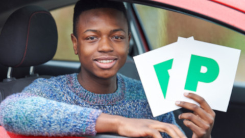 Young Male Holding Green Pass Symbol