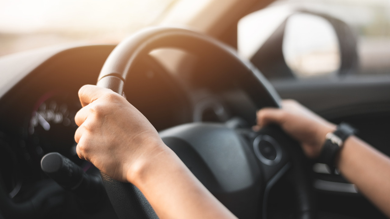 Steering Wheel in Car