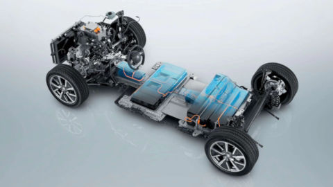 Peugeot Electric Car Battery Cutaway