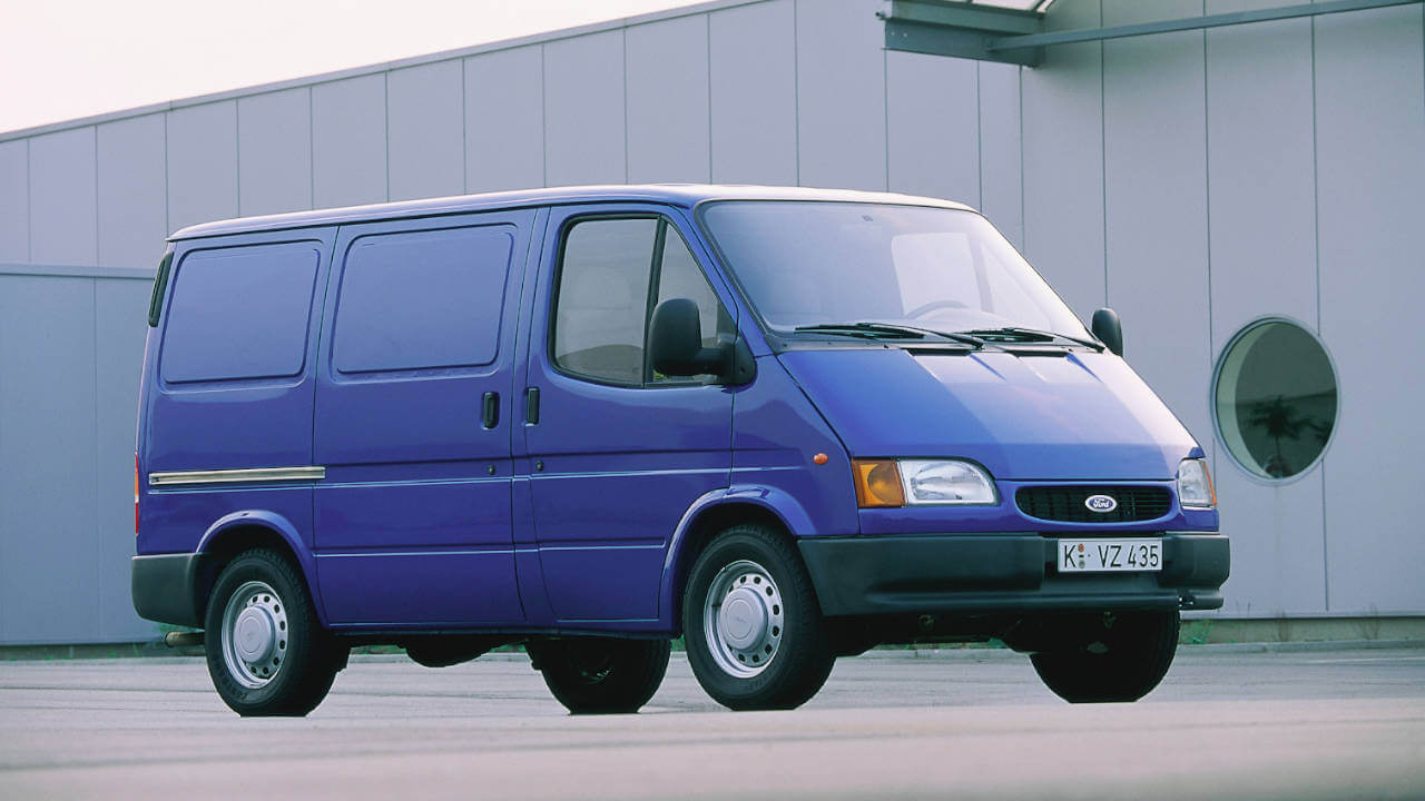 Blue Ford Transit MK3