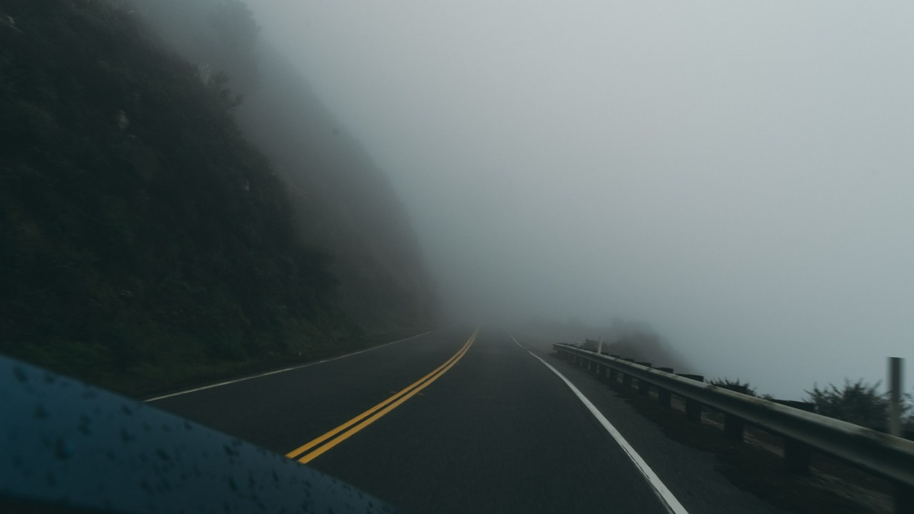 Foggy Road Whilst Driving