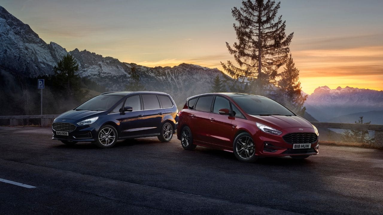 Ford Galaxy and S-Max parked in a motorway
