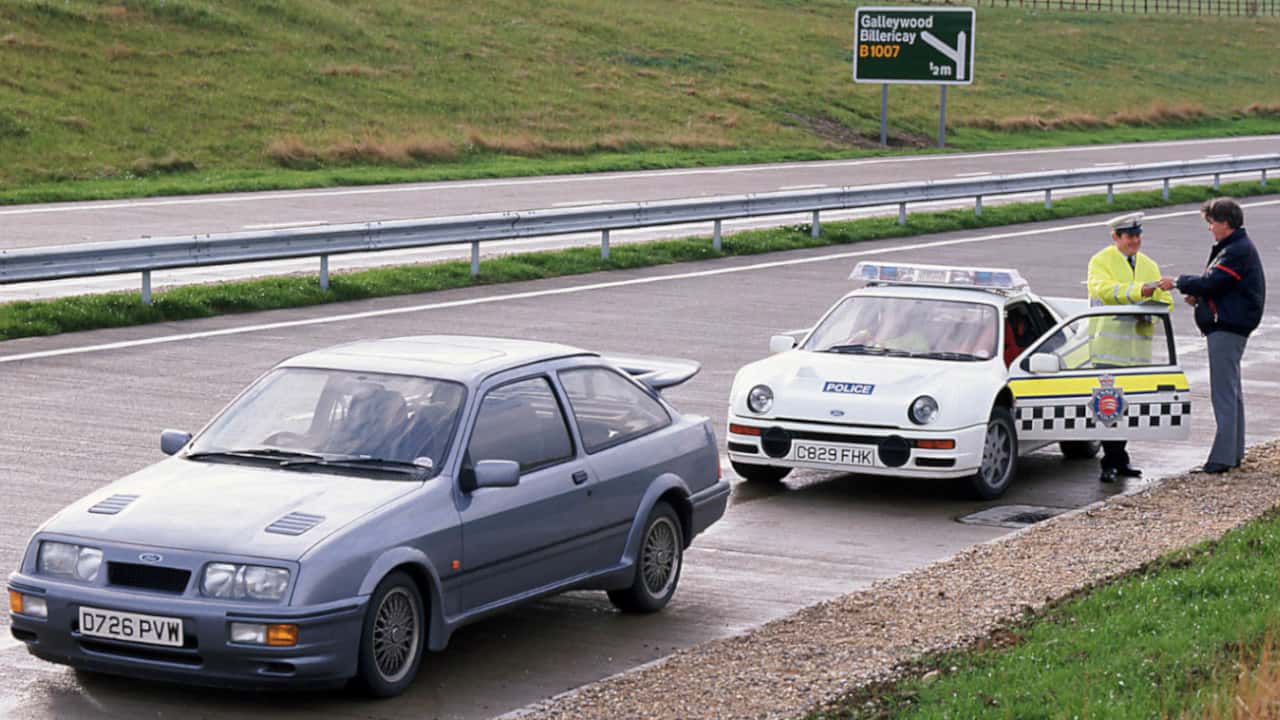 Ford Sierra Cosworth RS500 and Ford RS200 Police Car
