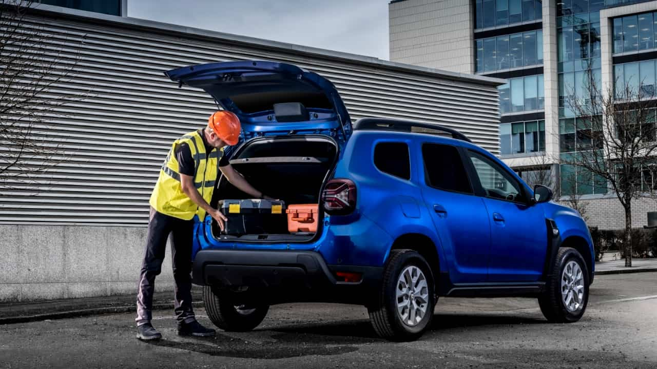 Blue Dacia Duster Commercial Exterior Rear