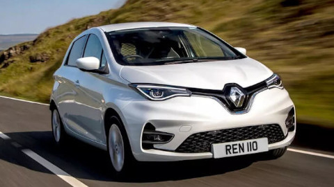 White Renault ZOE Van Exterior Front