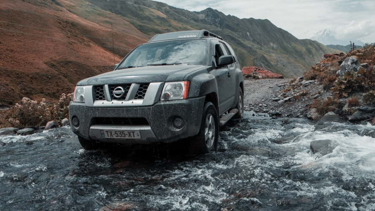 Nissan Stopped In Puddle Of Water