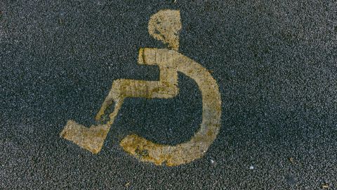 Disabled Icon Painted on the Floor