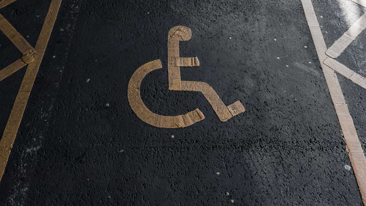 Disabled Icon Painted on a Parking Bay