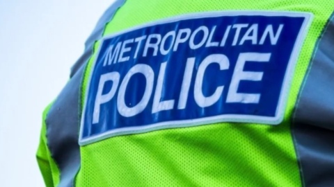 Rear of a Fluorescent MET Police Jacket