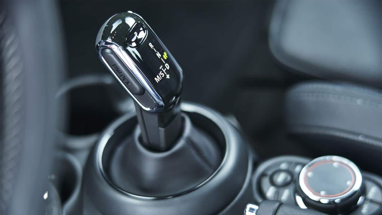 MINI gear selector, close up