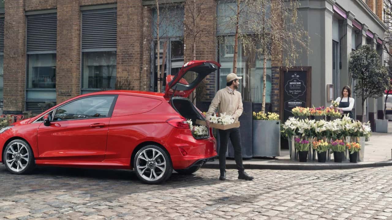 Ford Fiesta Van Loading Flowers