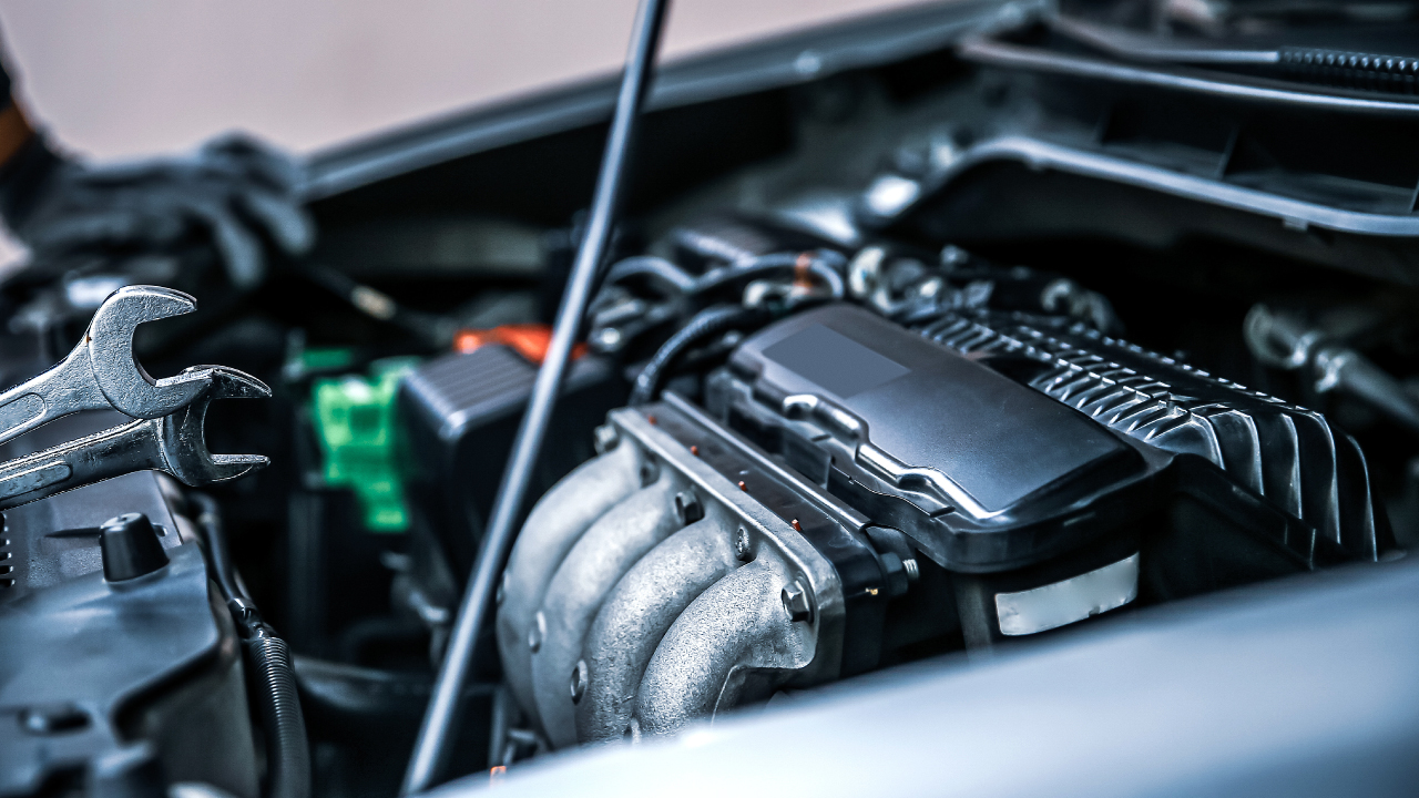 Car Battery Under Bonnet