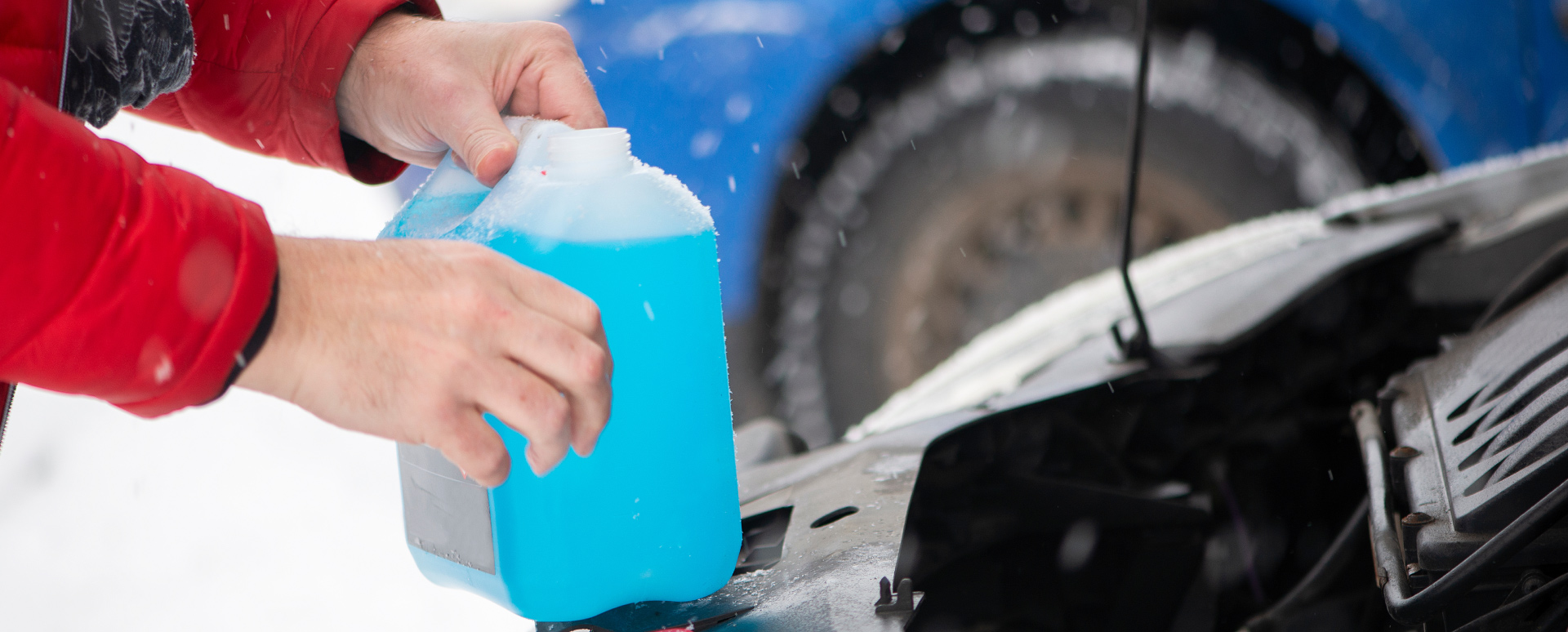 Man Holding Car Coolant