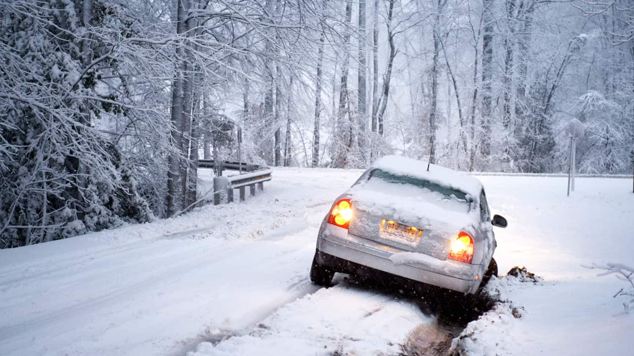 Car Stuck in Snow