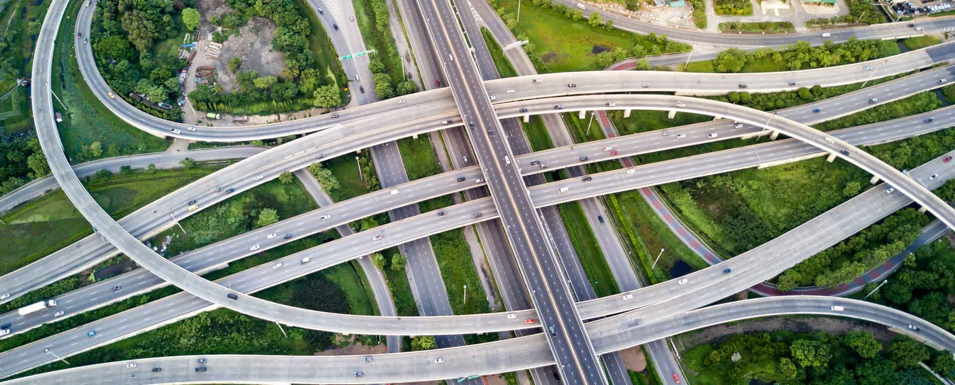 Aerial View Of Motorway