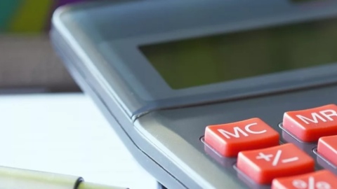 Close-Up of a Calculator