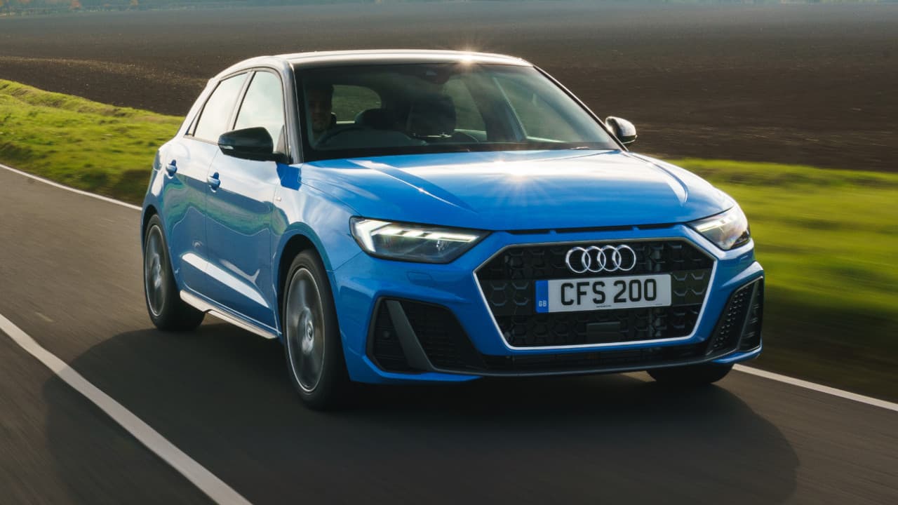 Audi A1 in Blue Driving