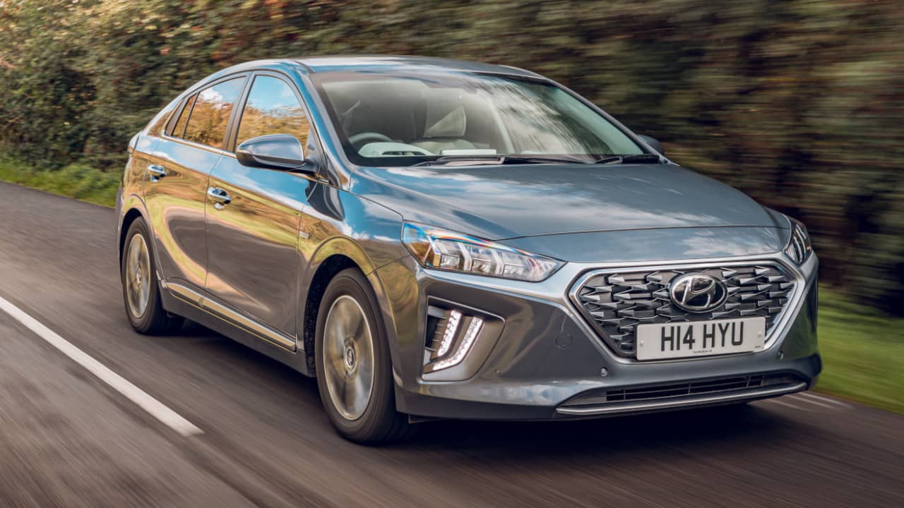 Hyundai IONIQ PHEV Driving in Grey