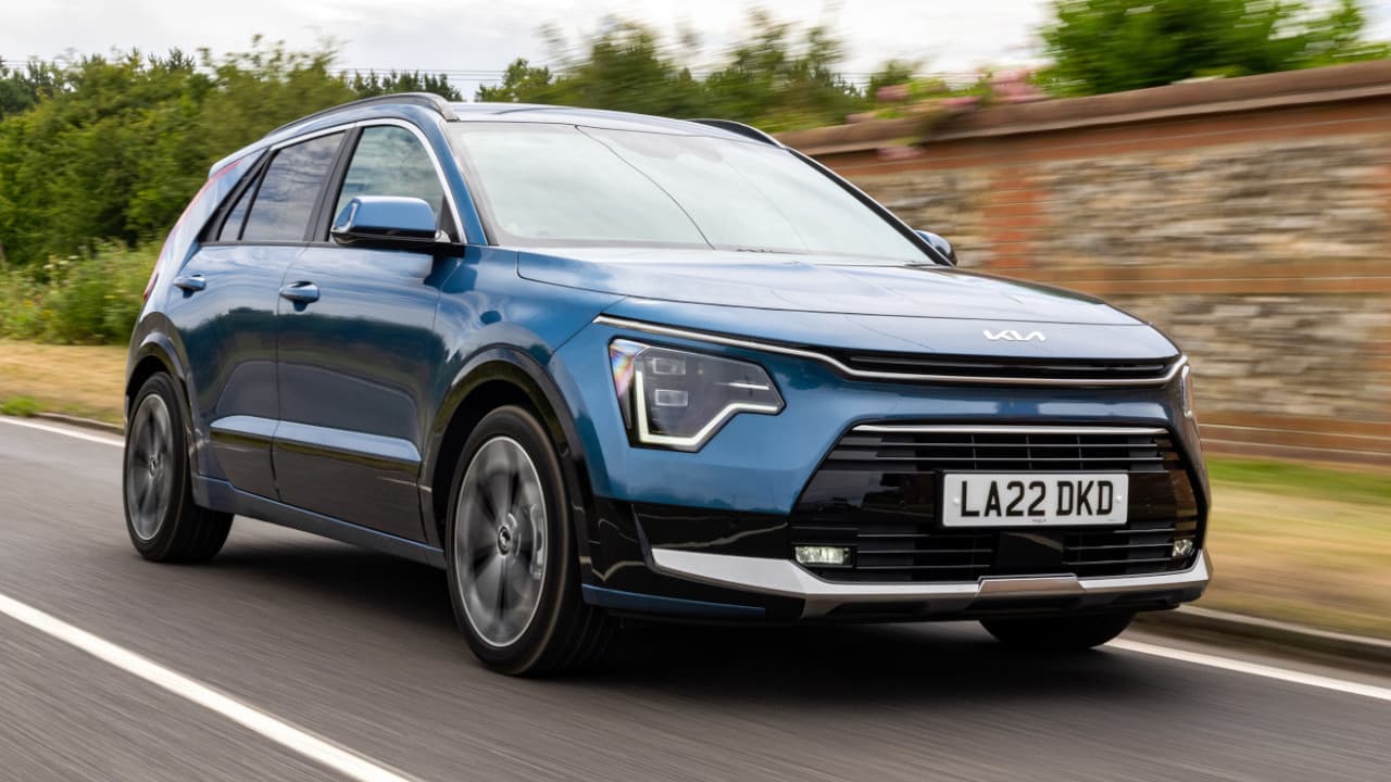 Kia Niro in Blue Driving