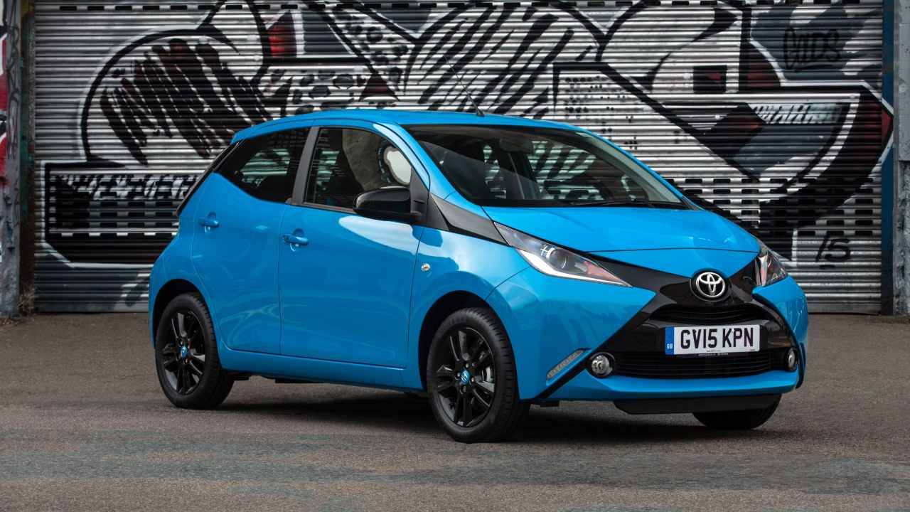 Blue Toyota Aygo Exterior Front Static