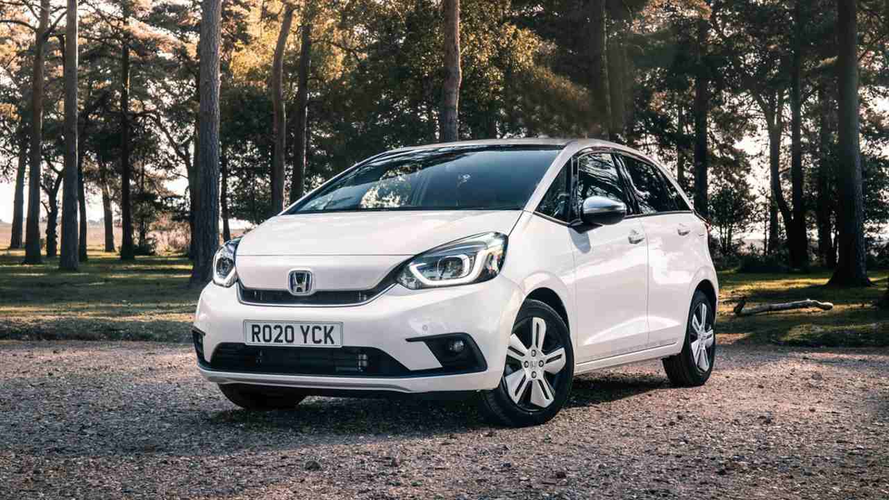 White Honda Jazz Exterior Front Static
