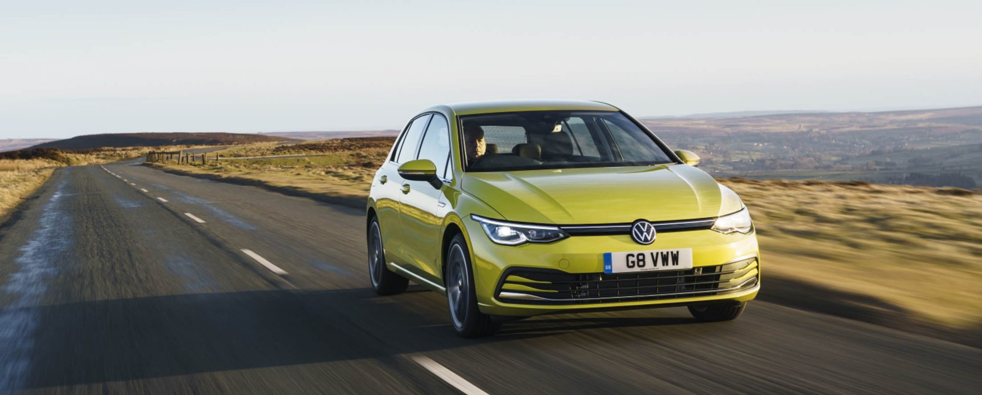 Yellow Volkswagen Golf Exterior Front Driving