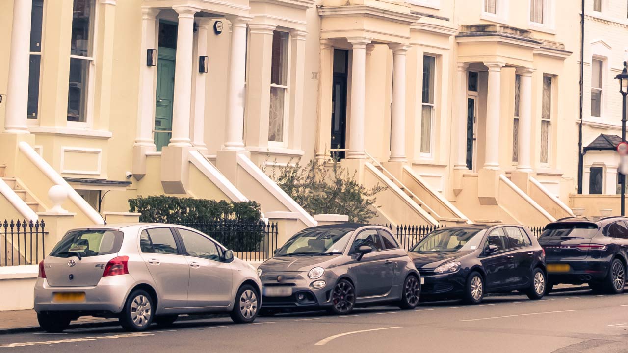 Cars parallel parked