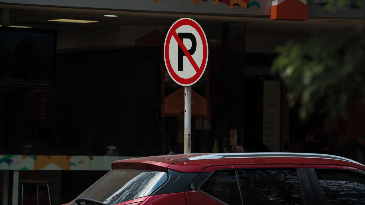 No parking sign