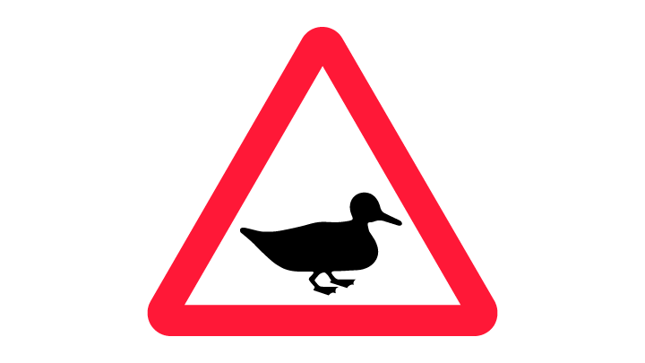 Wild Fowl Road Sign